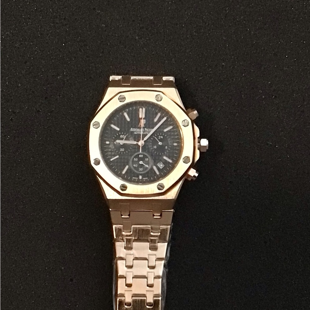 Audemars Piguet Gold and Black Chronograph Watch